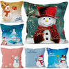 2017 Christmas Decorative for Home Short Plush Santa Claus Pillows Cover Set Xmas Style Soft Cushion Cover Pillowcase 45*45cm